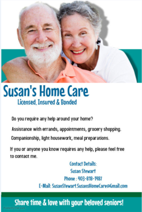 Susan's Home Care Inc - Services de soins à domicile