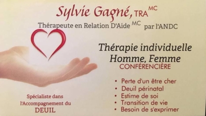 Sylvie Gagné, TRA - Thérapeute en Relation d'Aide - Counselling Services