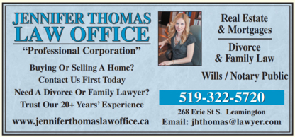 Voir le profil de Thomas Jennifer Lawyer & Notary - Amherstburg