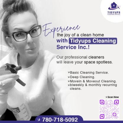 Tidyups Cleaning Service Inc - Nettoyage de maisons et d'appartements