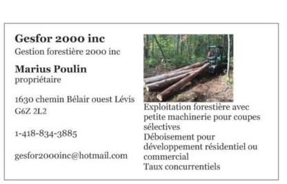 Gestion Forestière 2000 Inc - Exploitation forestière