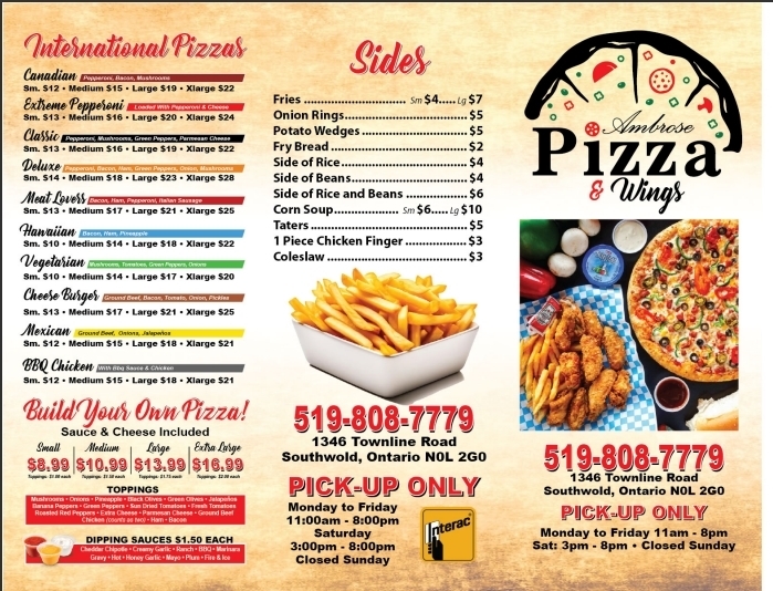 View Ambrose Pizza & Wings’s Putnam profile