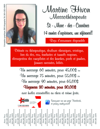 Martine Hivon Massothérapeute - Massage Therapists