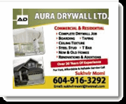 Aura Drywall Ltd - Entrepreneurs de murs préfabriqués