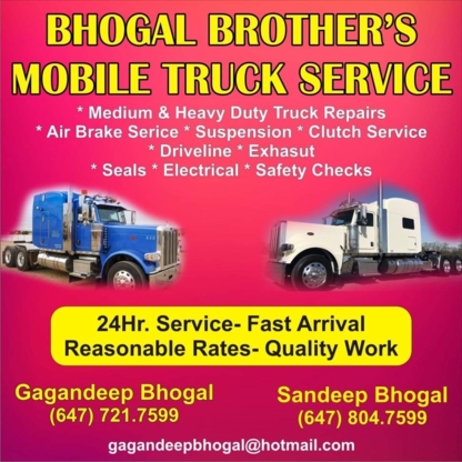 View Bhogal Brothers Mobile Truck Service’s Toronto profile