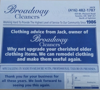 Broadway Cleaners & Alterations Inc. - Nettoyage à sec