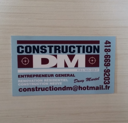 Construction DM - Entrepreneurs en construction