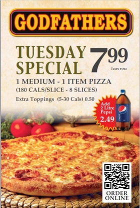Godfathers Pizza Tuesday special - Pizza & Pizzerias