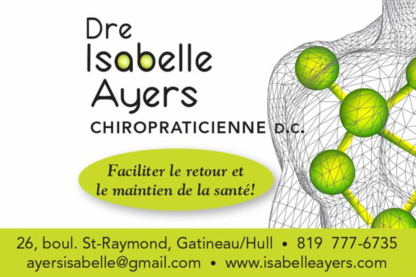 Dre Isabelle Ayers Chiropraticienne D.C. - Chiropraticiens DC