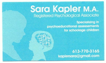 Sara Kapler - Psychological Associate - Psychologues