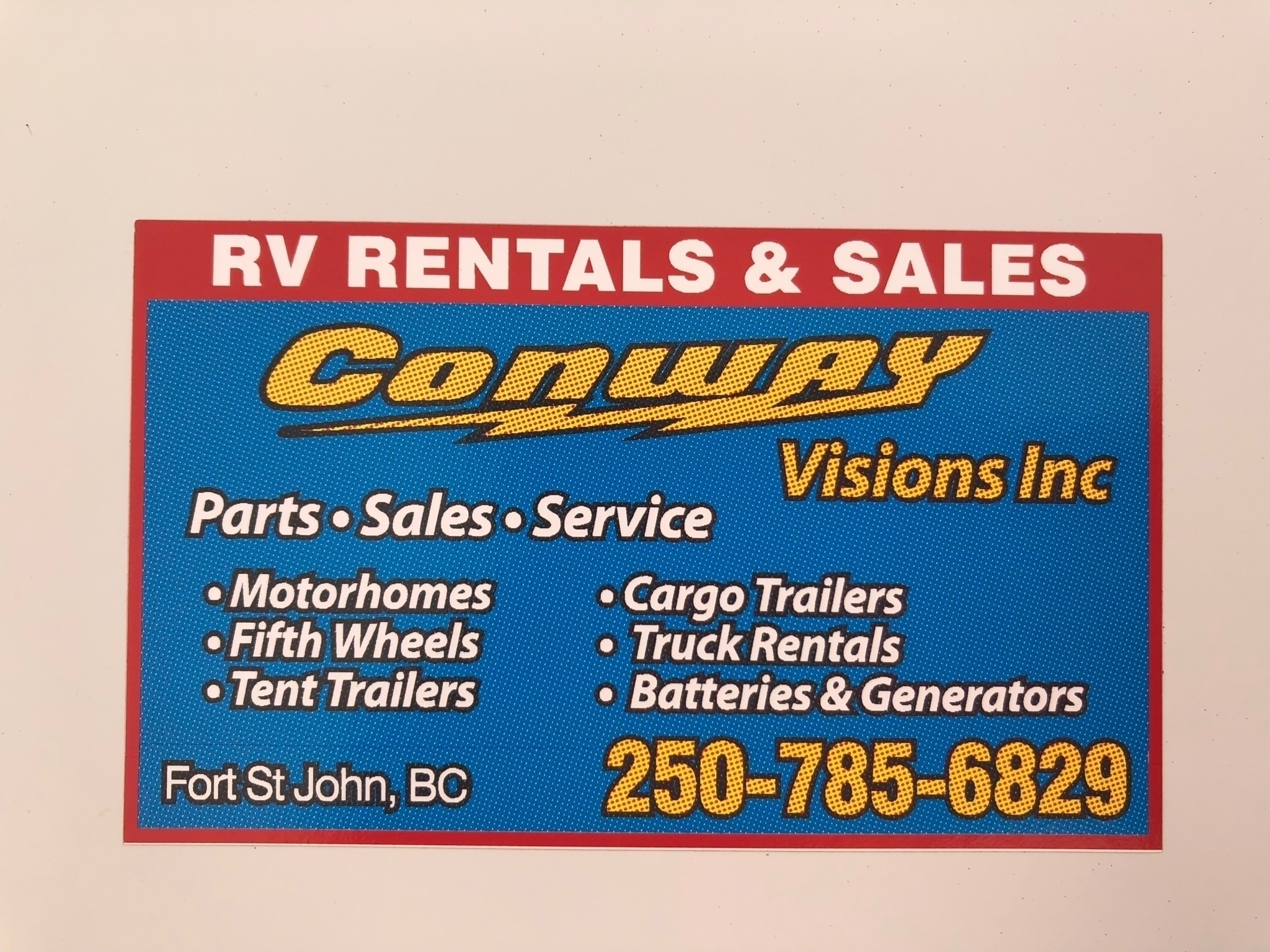 Conway Visions Inc - Équipement et pièces de véhicules récréatifs