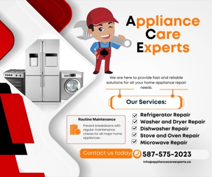 Appliance Care Experts Ltd - Appliance Repair & Service