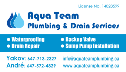 Aqua Team Drain & Plumbing - Plombiers et entrepreneurs en plomberie