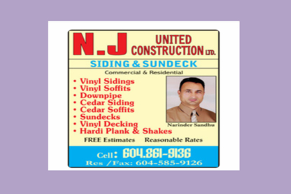 NJ United Construction Ltd - Entrepreneurs en construction