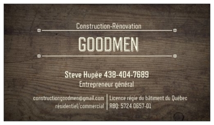Construction Rénovation Goodmen Inc - Entrepreneurs généraux