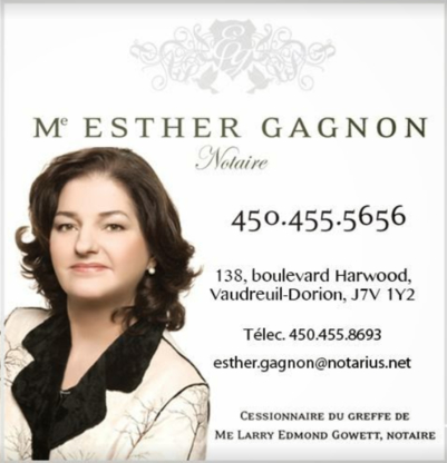 Esther Gagnon Notaire et Médiatrice Familiale - Notaires
