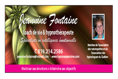 Jeannine Fontaine Hypnose et Coach de Vie - Hypnosis & Hypnotherapy