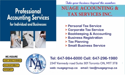 Nuage Accounting & Tax Services Inc. - Services de comptabilité