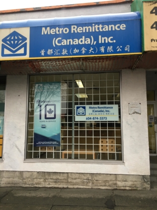 Metro Remittance Center Inc - Transfert d'argent et de mandats