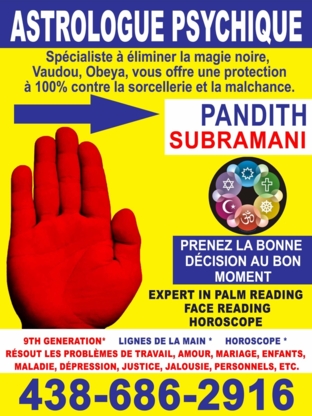 Pandith Subramani French Astrologer - Astrologues et parapsychologues