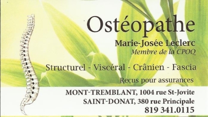 Ostéopathie Marie-Josée Leclerc - Ostéopathie