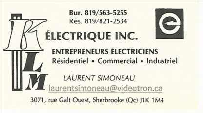 K L M Electrique Inc - Electricians & Electrical Contractors
