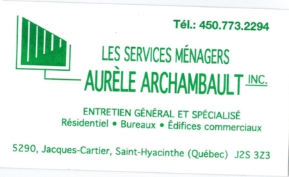 Voir le profil de Services Ménagers Aurèle Archambault Inc - Sainte-Angèle-de-Monnoir