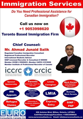 Euro Consultants Canada Inc - Conseillers en immigration et en naturalisation