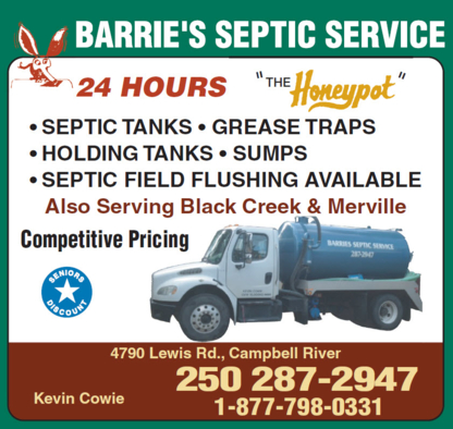 Barrie's Septic Service - Nettoyage de fosses septiques