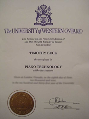 Timothy Beck Piano Tuning - Accord et pièces de pianos