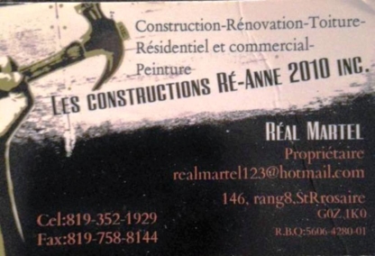 Les Constructions Ré-Anne 2010 inc - Entrepreneurs généraux