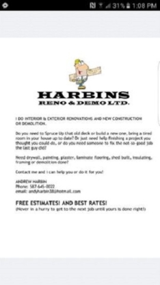 Harbins Reno & Demo Ltd - Home Improvements & Renovations