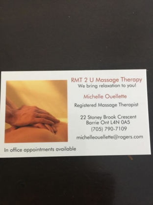 RMT 2 U Portable Massage Therapy - Massage Therapists