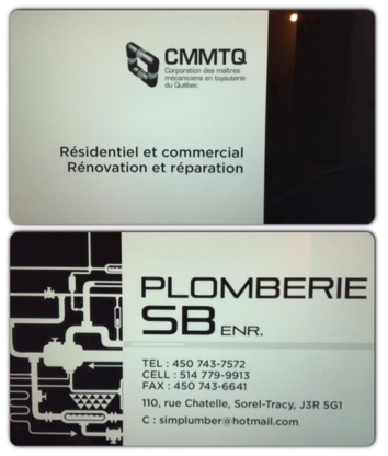 Plomberie S B - Plumbers & Plumbing Contractors