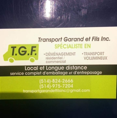 Demenagement &Transport Garand et Fils Inc - Moving Services & Storage Facilities