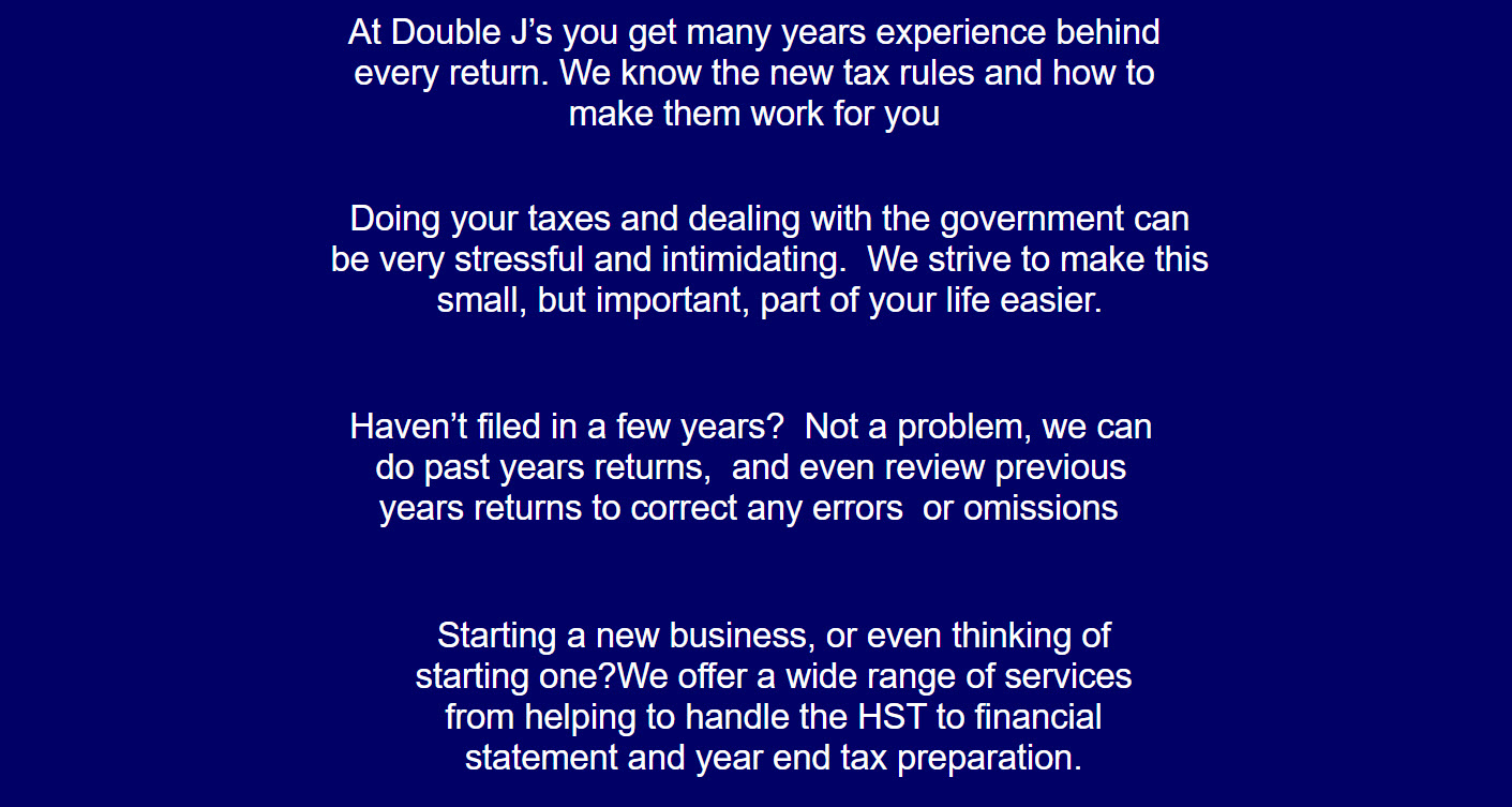 Double J's Tax & Accounting - Comptables professionnels agréés (CPA)