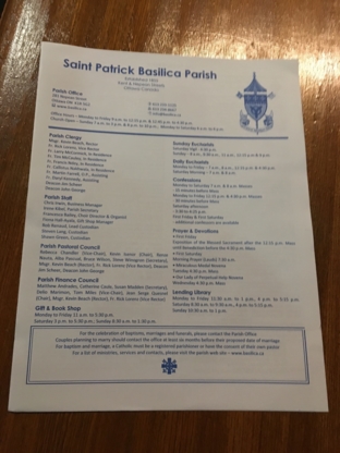 Churches Roman Catholic (Ottawa) Saint Patrick's Basilica-Centretown - Associations