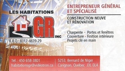 Les Habitations GR Inc - Entrepreneurs en construction
