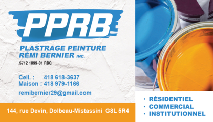 PPRB Plâtrage Peinture Rémi Bernier Inc - Plastering Contractors
