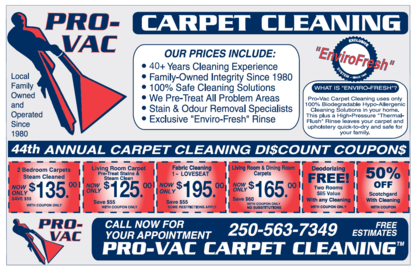 Pro-Vac Furnace Air Duct Power Cleaning - Nettoyage de tapis et carpettes