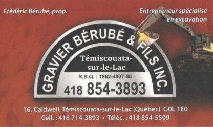 Gravier Bérubé & Fils Inc entrepreneur en excavation - Installation et réparation de fosses septiques