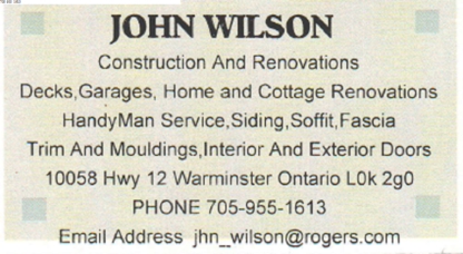 John Wilson - HandyMan Services - Home Improvements & Renovations