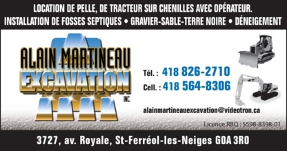 Alain Martineau Excavation - Entrepreneurs en excavation