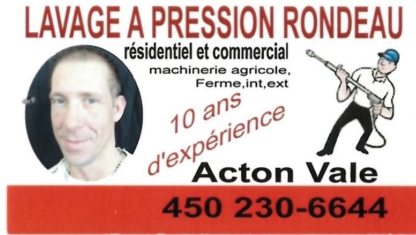 Lavage à Pression Rondeau - Chemical & Pressure Cleaning Systems