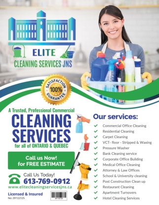 Élite Cleaning Services JNS INC - Nettoyage de maisons et d'appartements