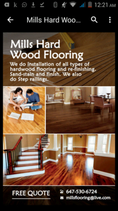 Mills Hardwood Flooring - Pose et sablage de planchers
