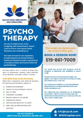 View Iqaluk Psychotherapy & Home Care Services’s Simcoe profile