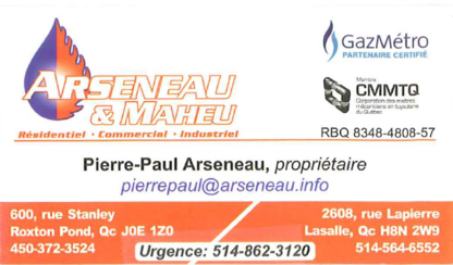 Plomberie & Chauffage Arseneau - Plombiers et entrepreneurs en plomberie