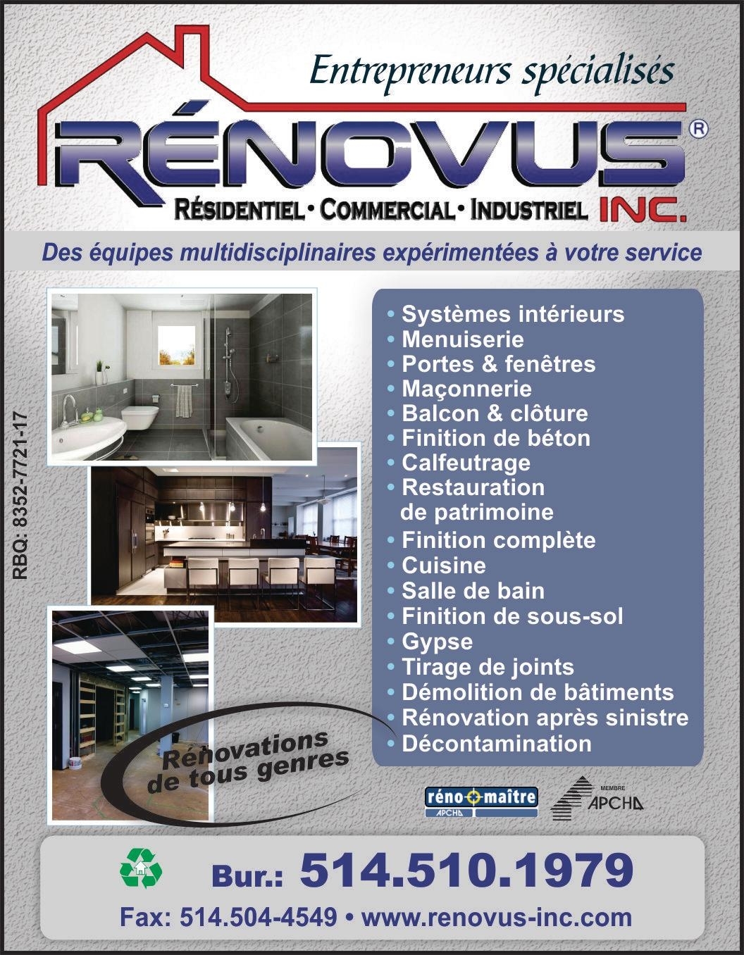 Renovus Inc - Building Contractors