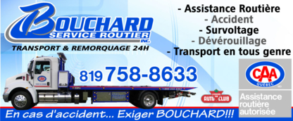 Bouchard Service Routier inc - Remorquage de véhicules